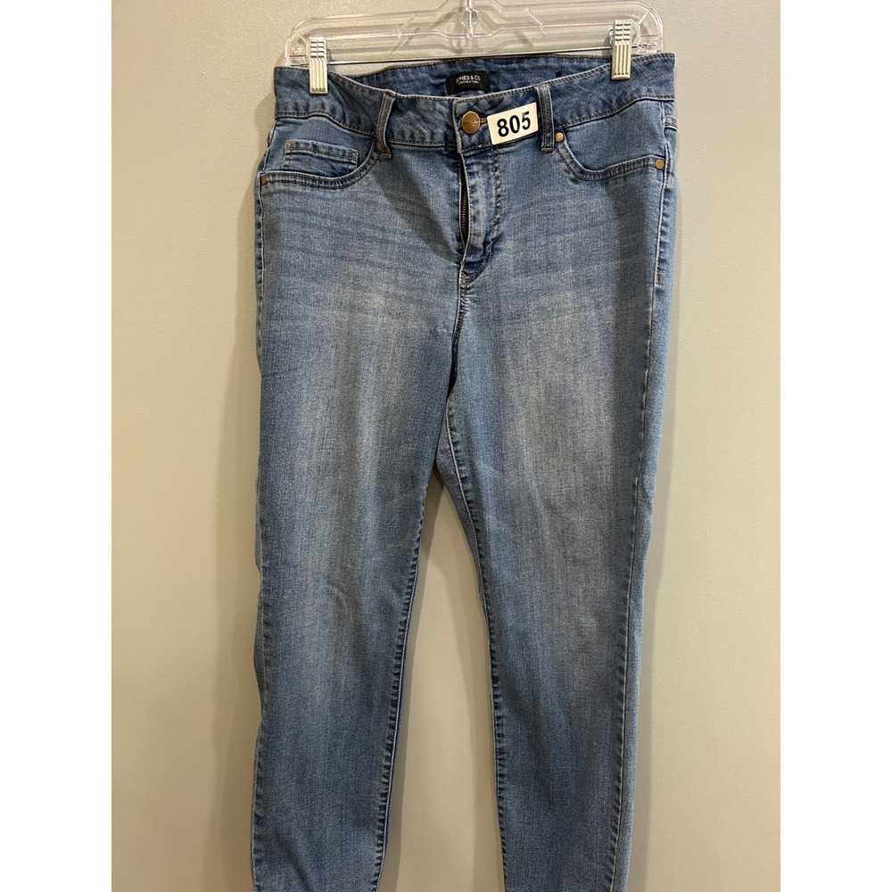 Jones New York‎ Jones & Co Womens Skinny Jeans Medium Wash Blue Denim Size 14W